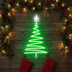 Christmas Tree Neon Sign  Merry Christmas Neon Sign