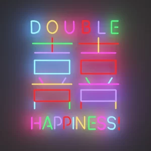 Double Happiness by Emily Eldridge Neon Sign