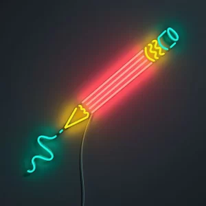 Electric Sketch by Jacqueline Colley Neon Sign