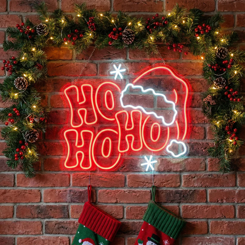 Ho Ho Ho Christmas Merry Xmas Neon Sign