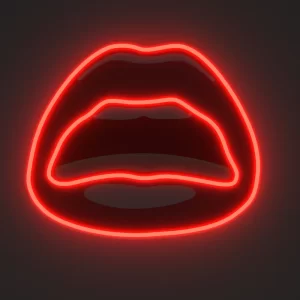 Red Lips Neon Sign