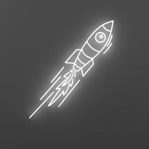 Rocket by André Saraiva Neon Sign