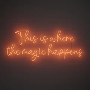 This is where the magic happens Neon Sign