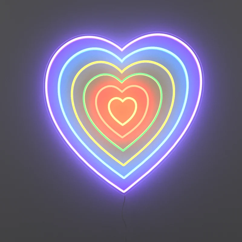 Unlimited Heart 1 Unlimited Heart Neon Sign - Custom Neon Lights (18In x 18In)
