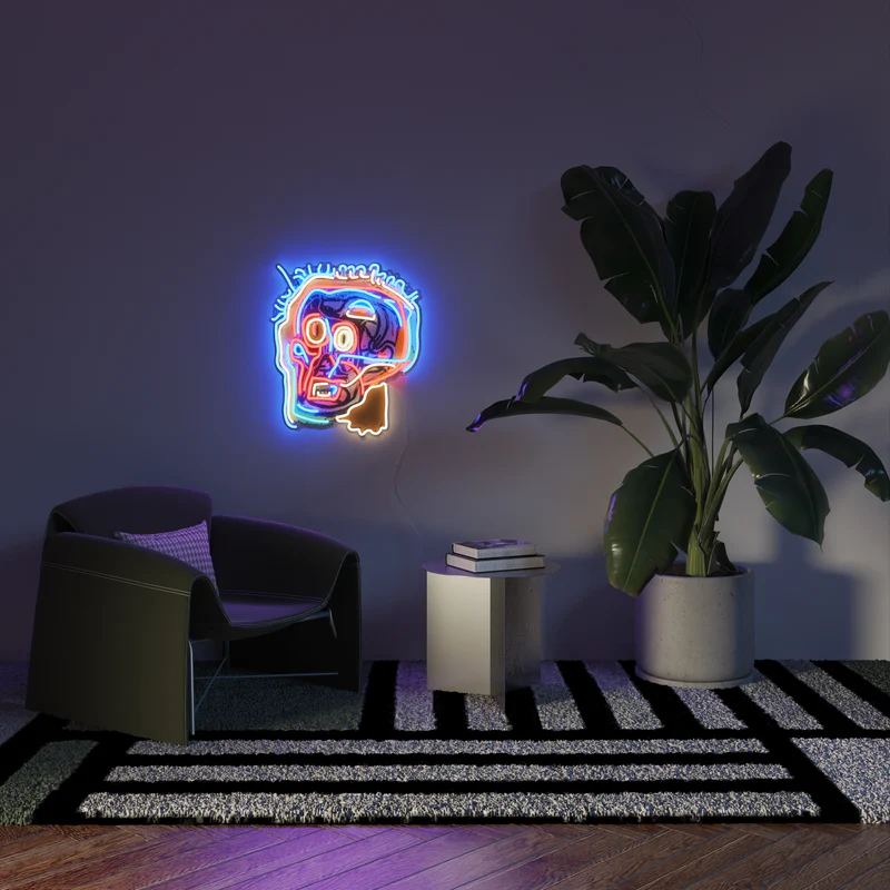 Untitled (Head) 3 Untitled Head Neon Sign - neon lights (24In x 24In) - Image 4