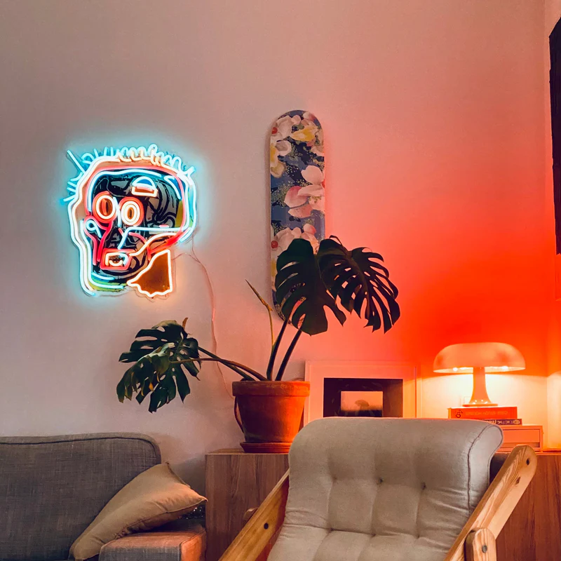 Untitled (Head) 4 Untitled Head Neon Sign - neon lights (24In x 24In) - Image 5