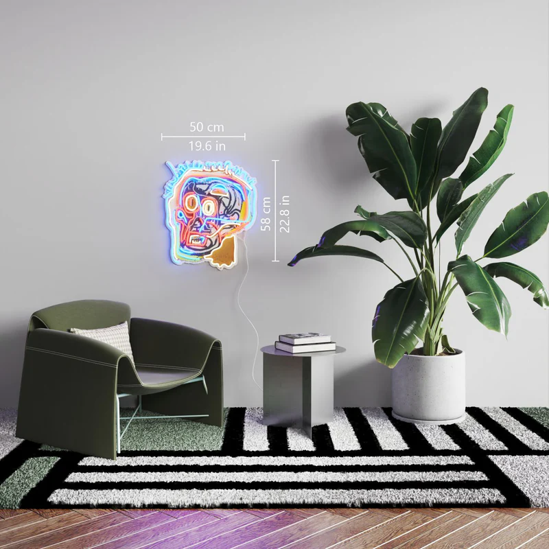 Untitled (Head) 5 Untitled Head Neon Sign - neon lights (24In x 24In) - Image 6