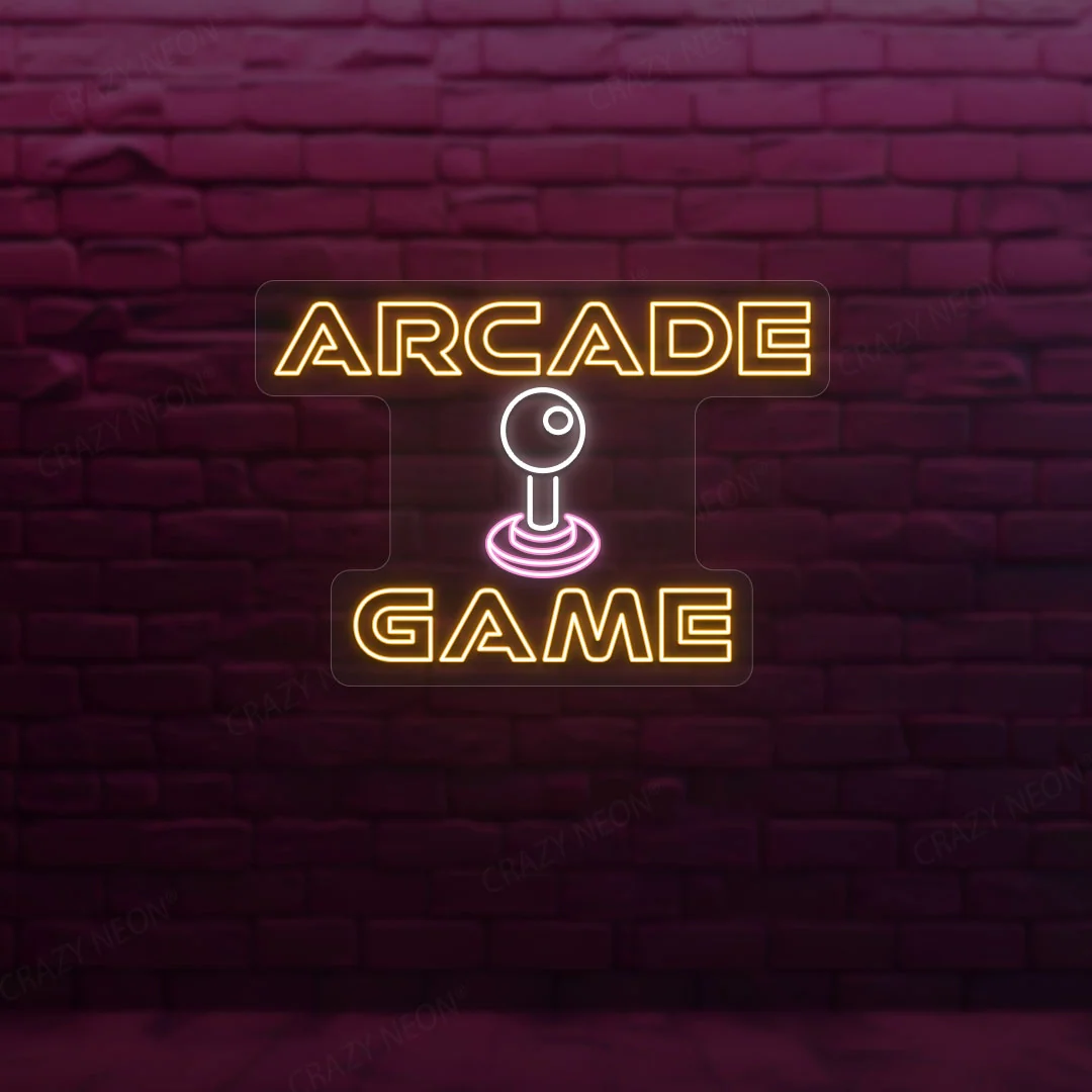arcade game neon sign arcade game neon sign