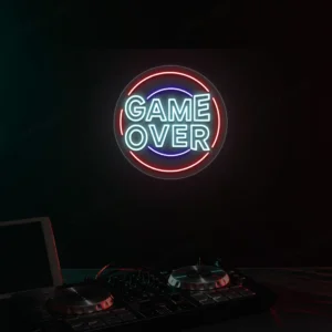 cool game over neon sign