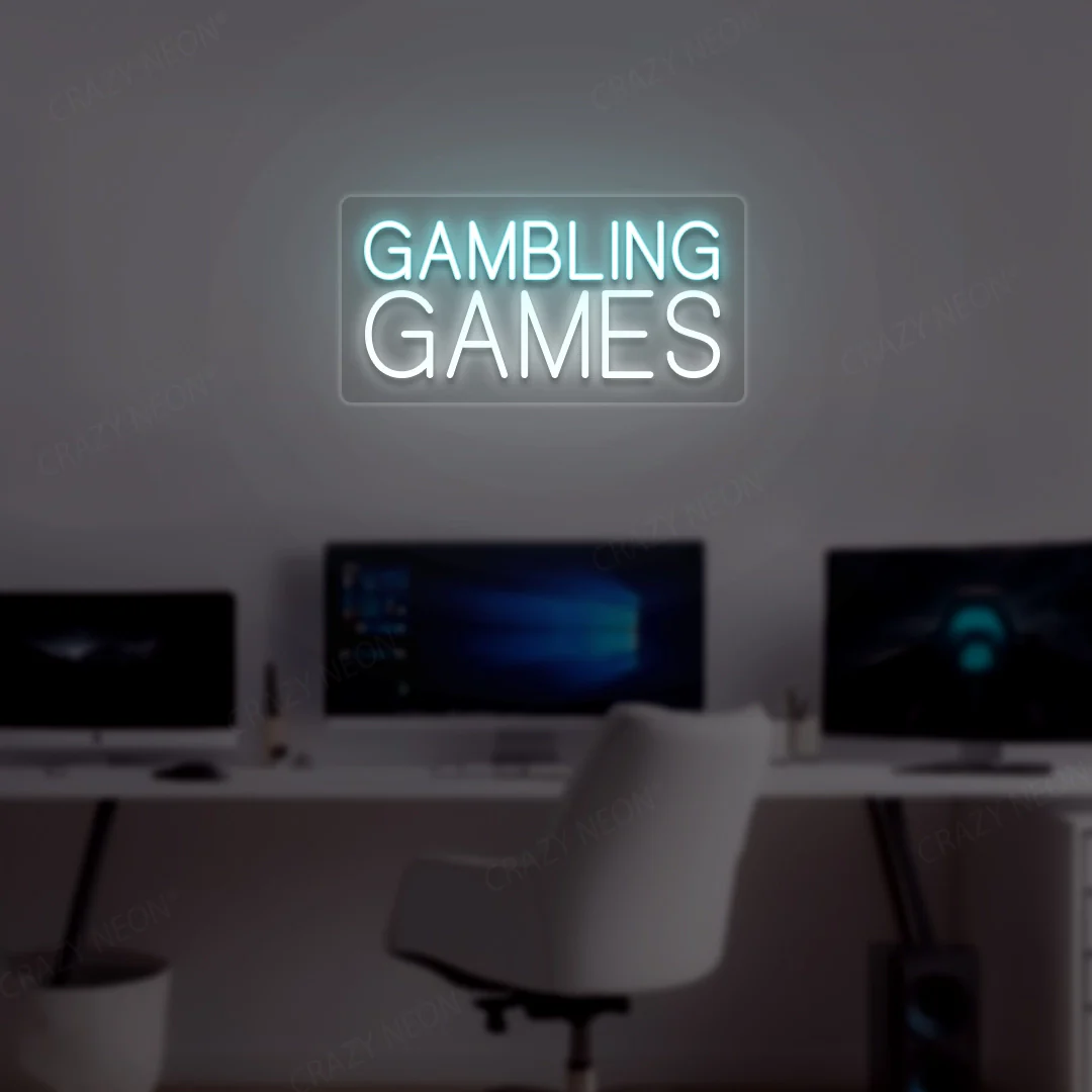 gambling games neon sign gambling games neon sign