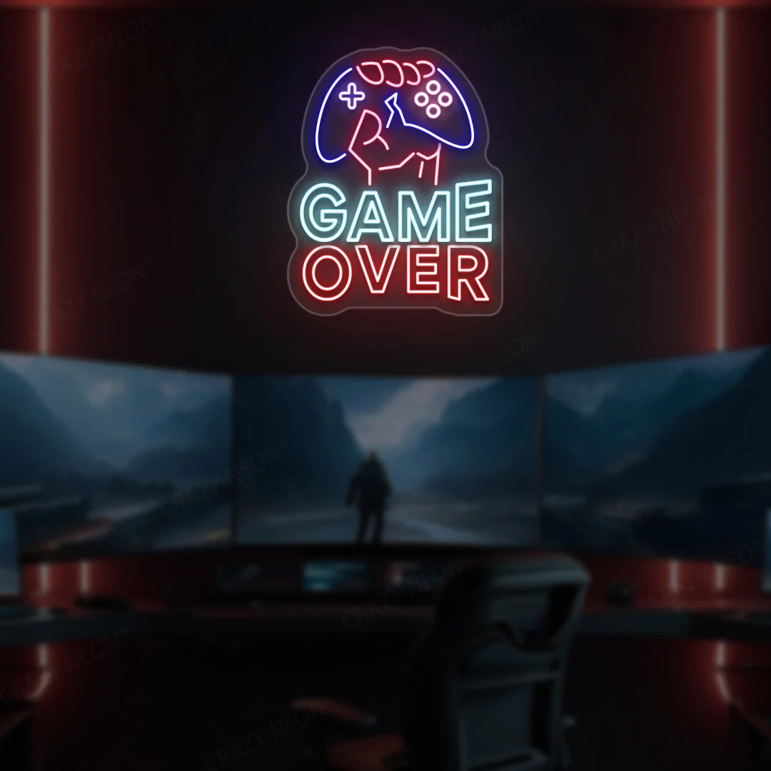 game over neon sign game over neon sign