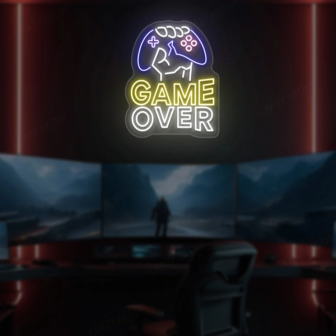 game over neon sign game over neon sign