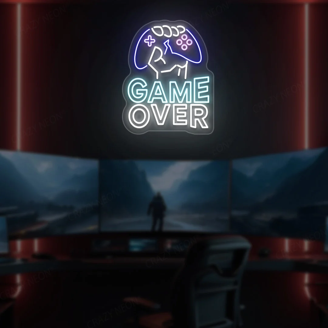 game over neon sign game over neon sign