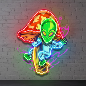 addict alien uv printed custom neon lights | led neon sign board, name lights & room decor (copy)