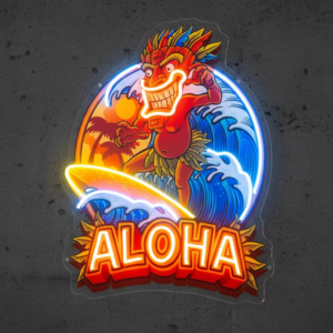 aiming guns uv print custom neon signs | led neon lights for room, bedroom & shop (copy)