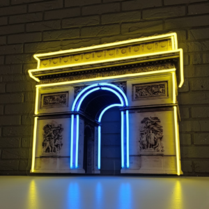 arc de triomphe personalised neon name lights | custom neon signs for room & business