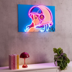 astronaut floaties ballon neon light signs | custom neon letters & led neon lights for room