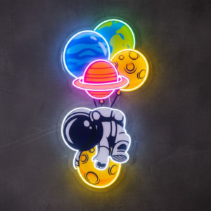 astronaut holding strawberry personalised neon lights | custom led neon signs & neon name boards (copy)