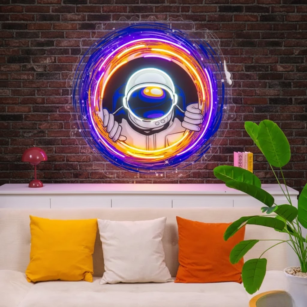 astronauts black holes custom neon lights | led neon signs for bedroom, room & shop astronauts black holes custom neon lights | led neon signs for bedroom, room & shop