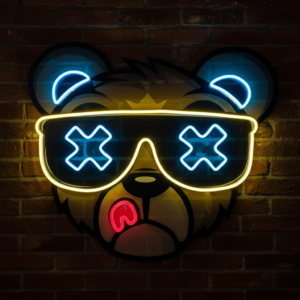 bear custom neon letters | led neon light board for room & bedroom