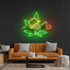 bong skull uv print custom led neon signs | neon lights for room & bedroom (copy)