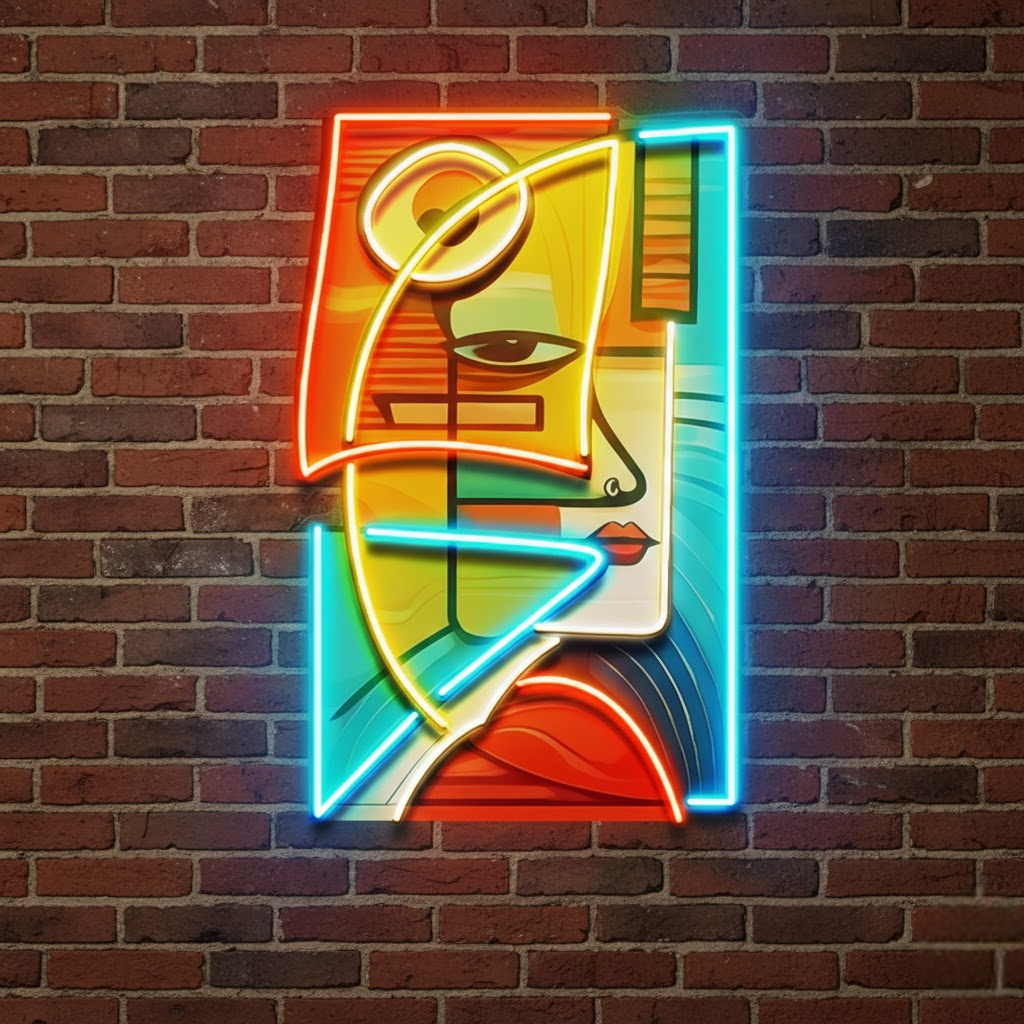 charming woman face abstract art personalised neon light | custom neon signs & led neon name boards charming woman face abstract art personalised neon light | custom neon signs & led neon name boards