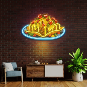 chili cheese nachos custom neon letters | led neon signs for room, bedroom & gaming setup
