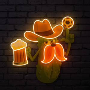 cowboy pickle cartoon custom made neon signs | personalised led neon lights for home & shop