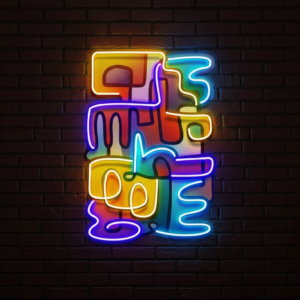 donut personalized uv print led neon lights | custom neon name sign board