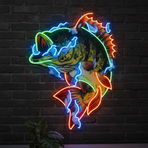 ferocious fisherman custom uv print led neon sign board | neon lights for room decor & shop (copy)