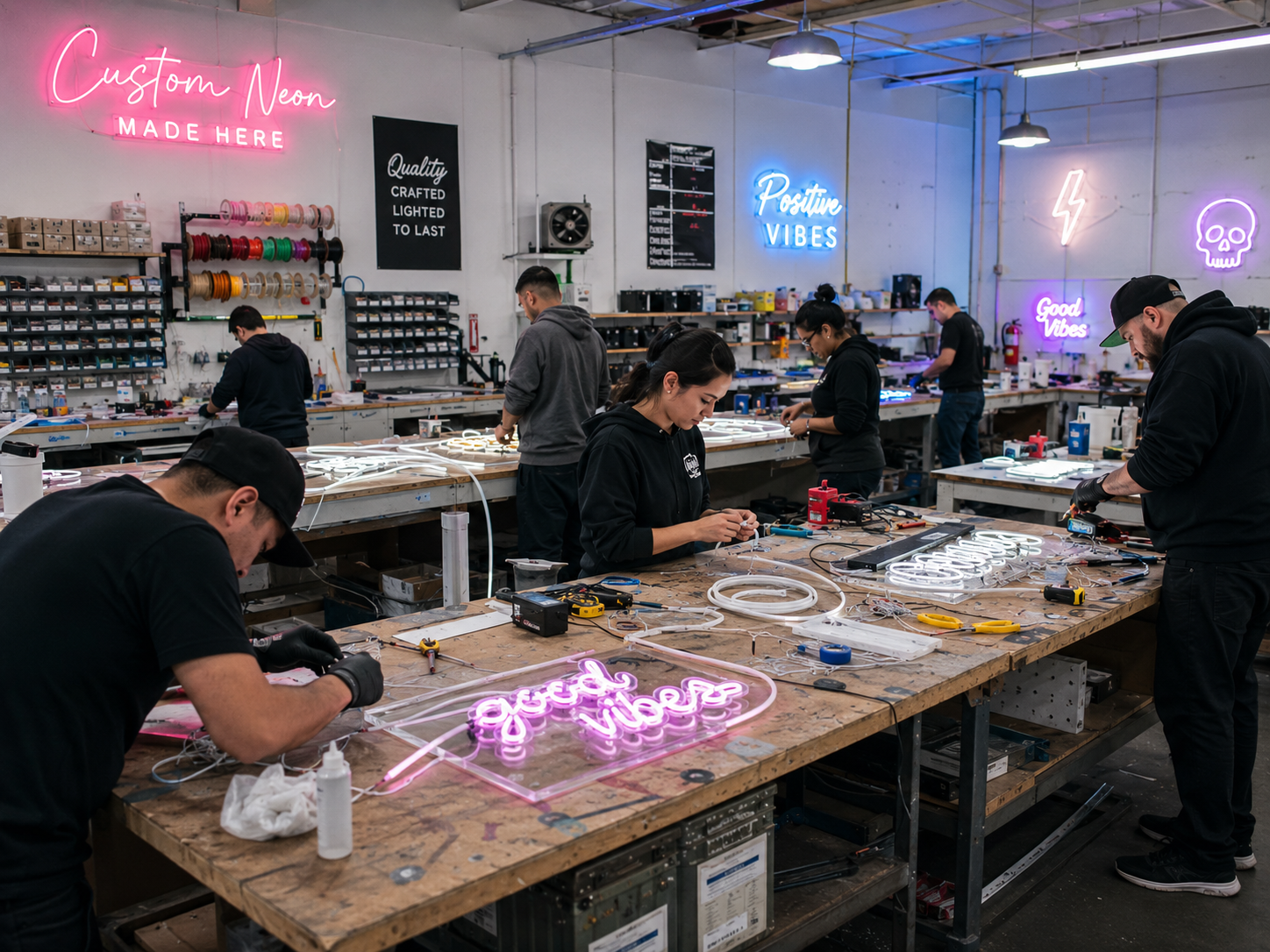 Inside the CustomNeonSign workshop — crafting a custom LED neon sign